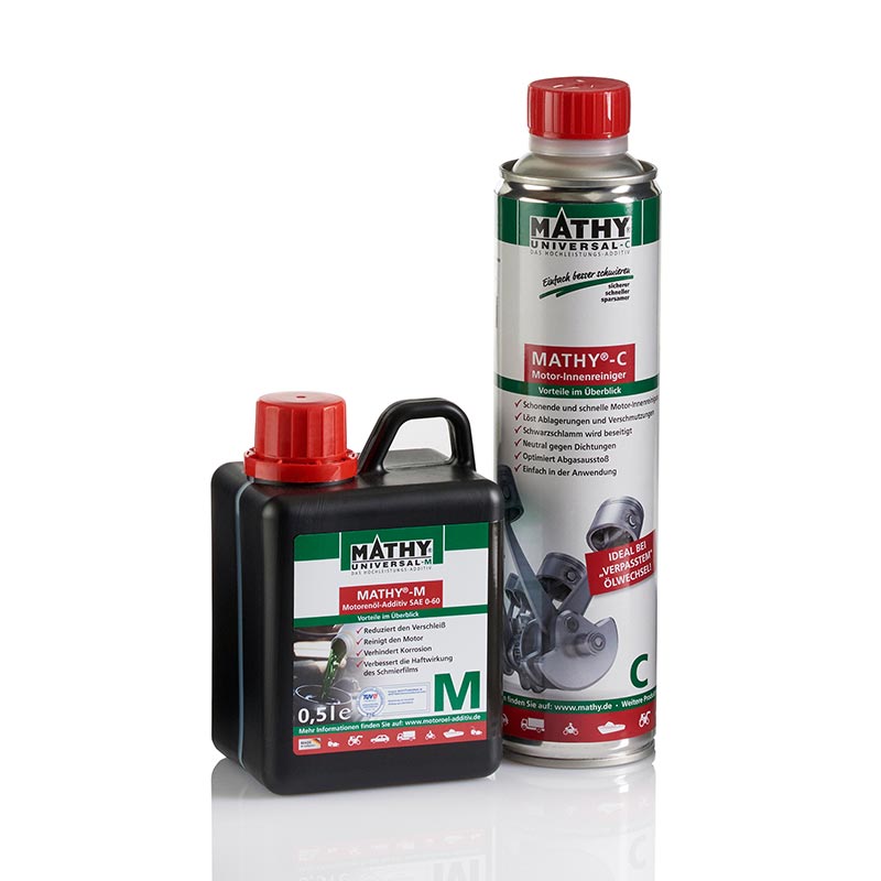 MATHY Motor-Reinigungsset  Motorinnenreiniger + Motoröl-Additiv